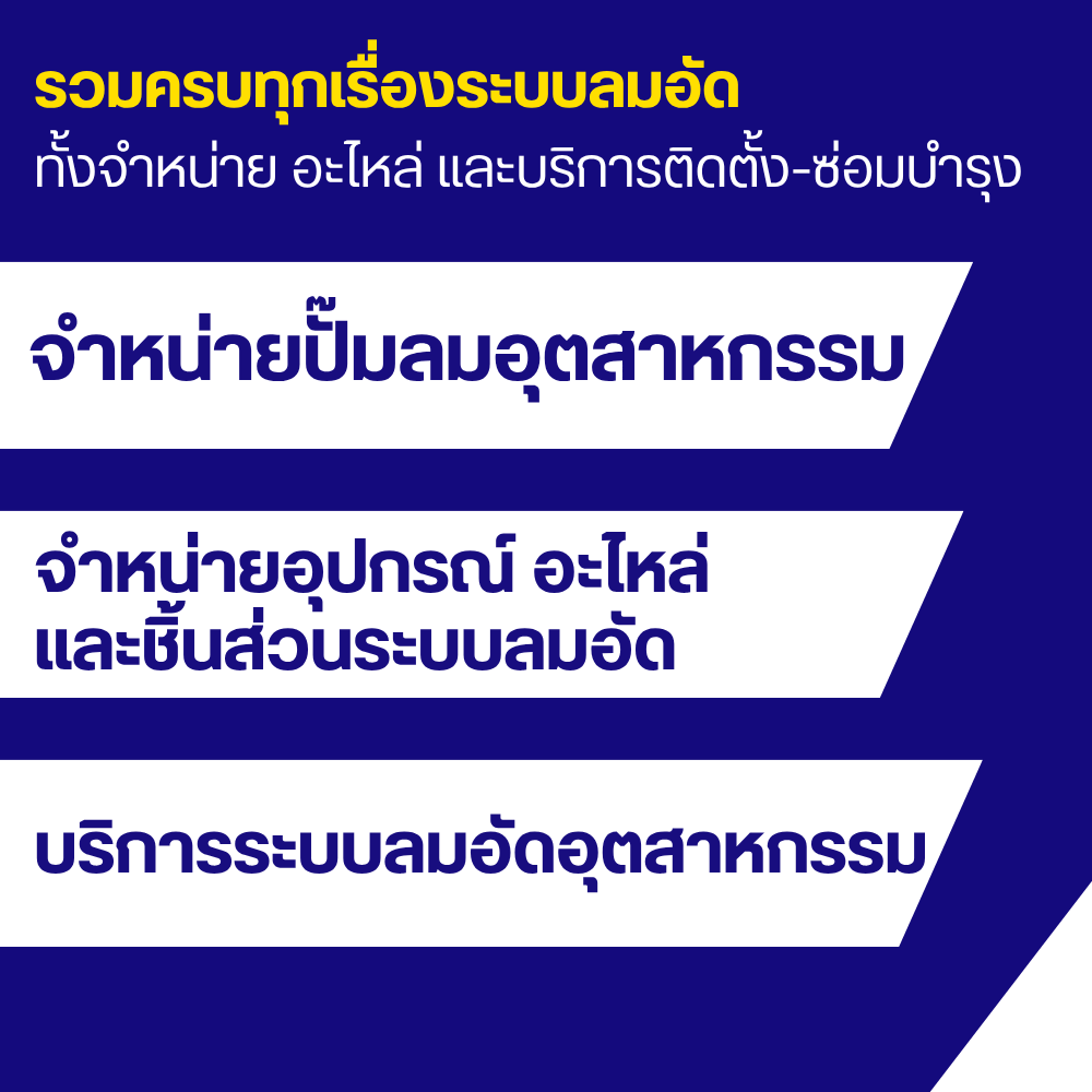 จำหน่าย อะไหล่ และบริการติดตั้ง-ซ่อมบำรุง ปั๊มลมอุตสาหกรรม